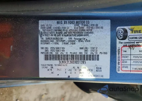 2012 Lincoln Mkz Hybrid from USA, damaged, VIN 3LNDL2L30CR821285